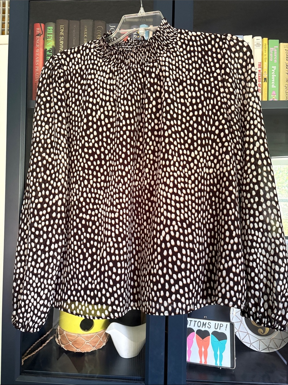 J. Crew Black and White Polka Dot Skirt